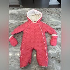 Urban Republic Size 3 Months Pink Sherpa Snowsuit Bunting Baby Winter Warm Girl